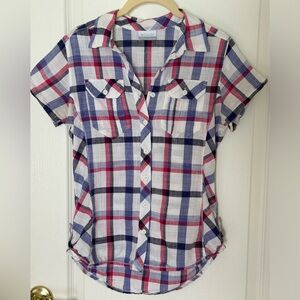 Columbia Women’s Short Sleeve Plaid Top